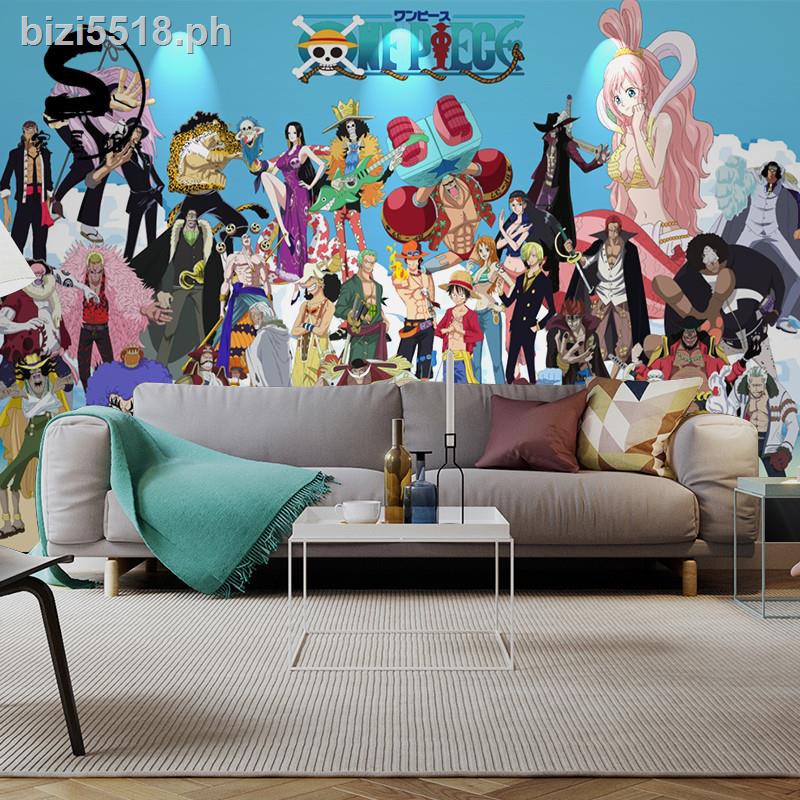 Retro Anime Luffy Art Wallpaper Background Wall Painting Theme Restaurant 3 D Web Celebrity One Piece Male Bedroom Shopee Philippines