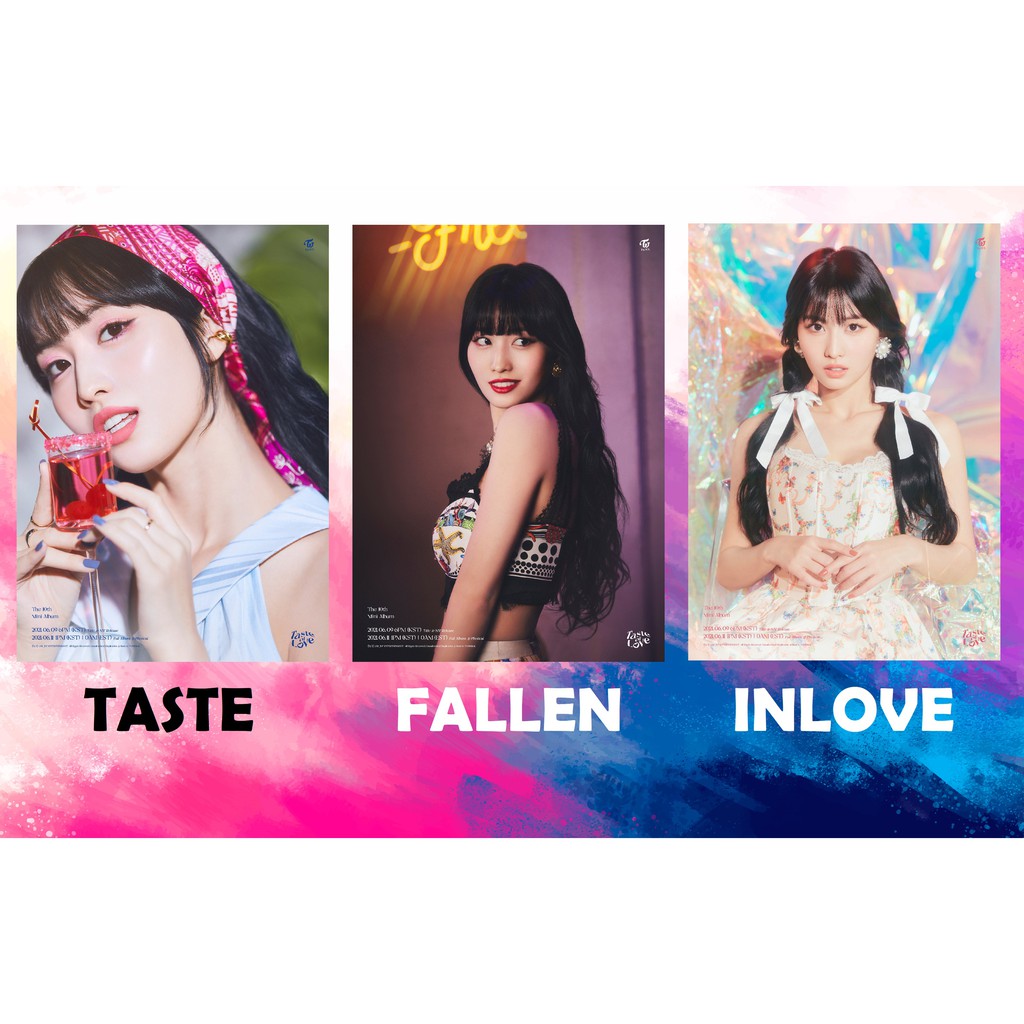 Twice Taste Of Love Posters A3 Taste Fallen Inlove Concept Teaser Poster Wall Home Decor Shopee Philippines