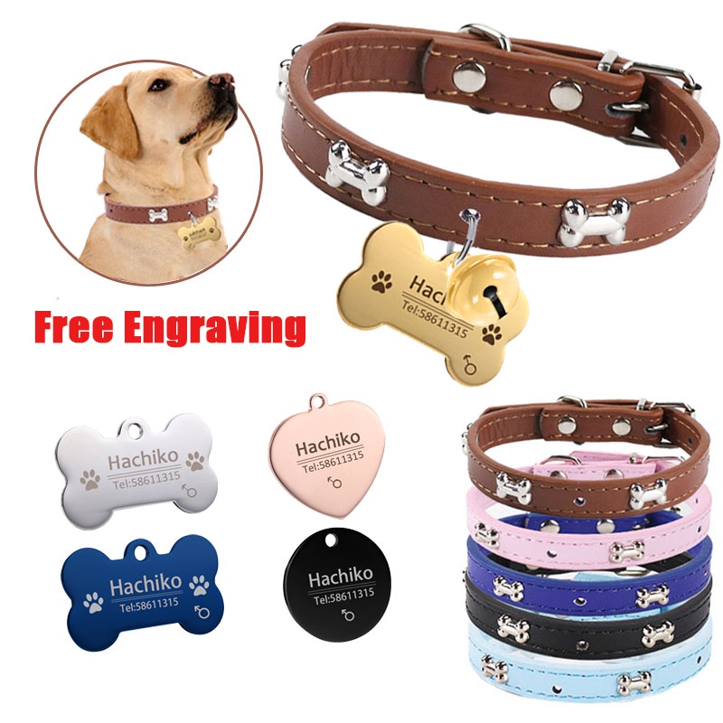 Free Engrave Pet Dog Collar Dog Tags Cat collar Pet ID Collars