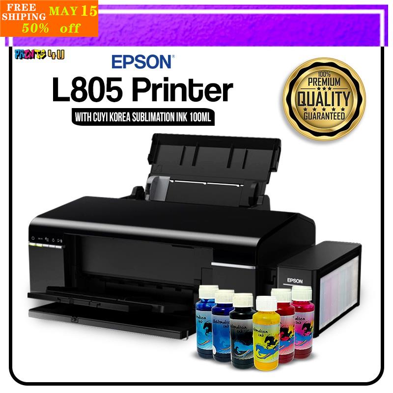 Promo Package Epson L805 Printer A4 Size Wi Fi Ready And Borderless Print 6 Color Printer Shopee 2169