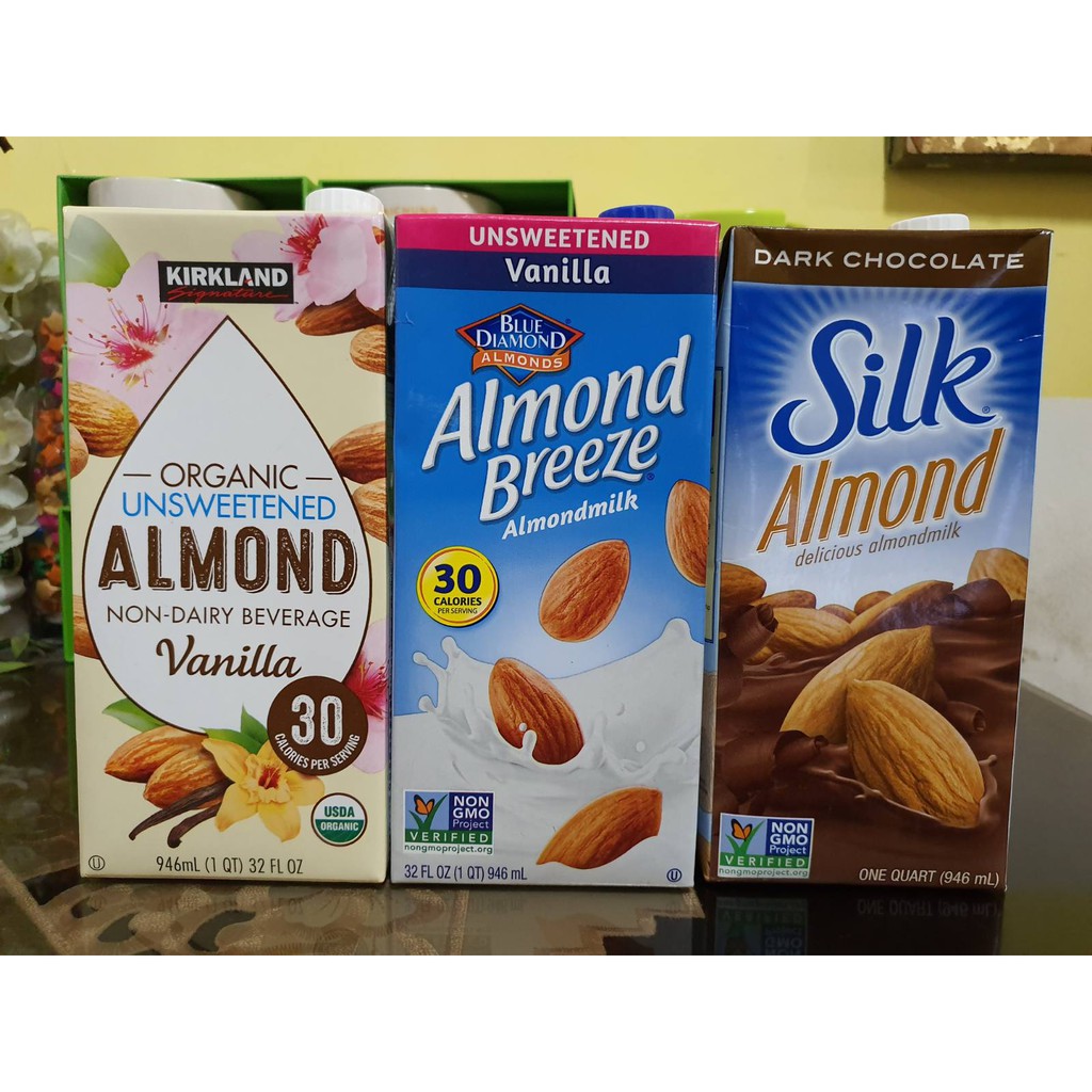 Kirkland or Almond Breeze Almond Milk, 32oz/946ml, PRICE PER PIECE