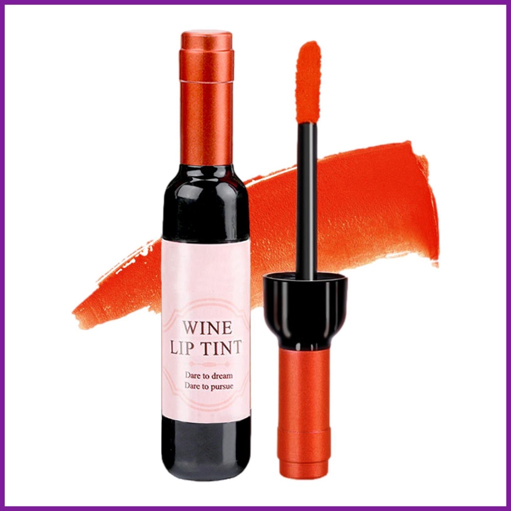 Wine Lipstick Tint 6 Colors Liquid Lip Gloss Waterproof Matte Lipstick