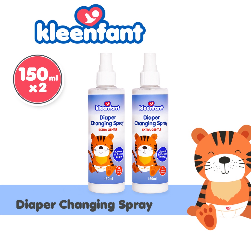 Kleenfant Diaper Changing Spray (150 ml) Set of 2 Tiny Bottle Extra