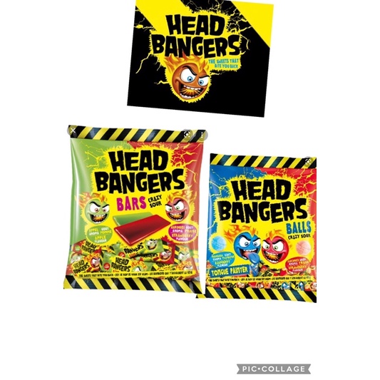 Head Bangers Balls Crazy Sour Tongue Coloring Candy 135gbars 200g Shopee Philippines 3213