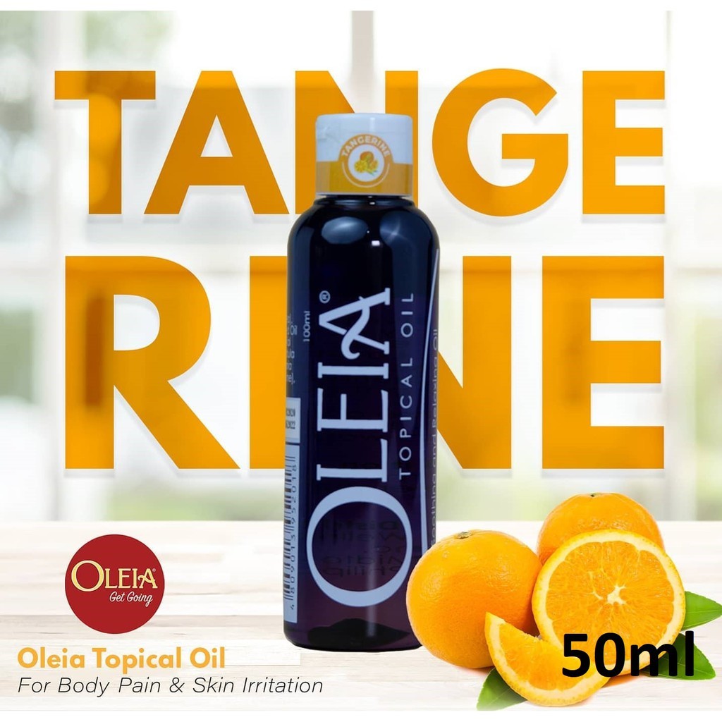 Oleia Topical Oil Tangerine 50mL Cetylated Fatty Acid Oil Soothing and