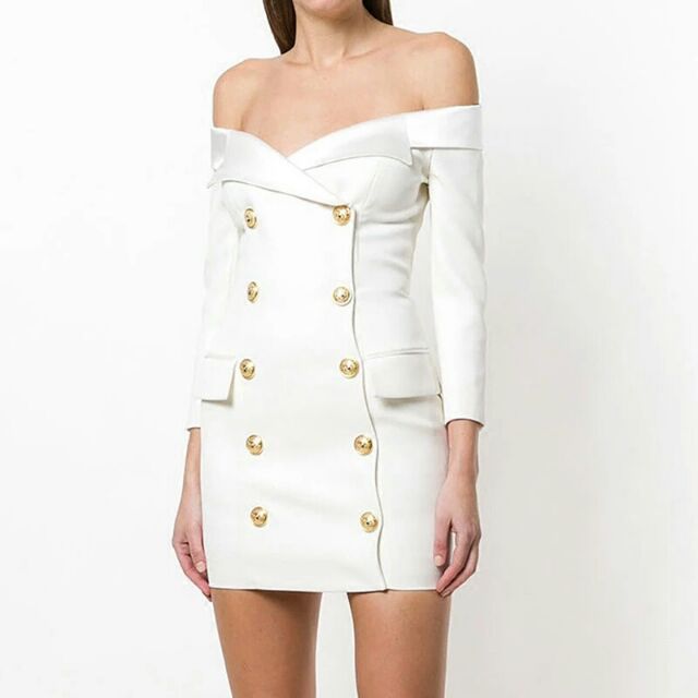 off shoulder collar dress