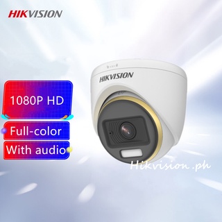 Hikvision 2MP HD Full-color With audio Turret CCTV Camera Indoor Wired  Night Vision Analog Camera