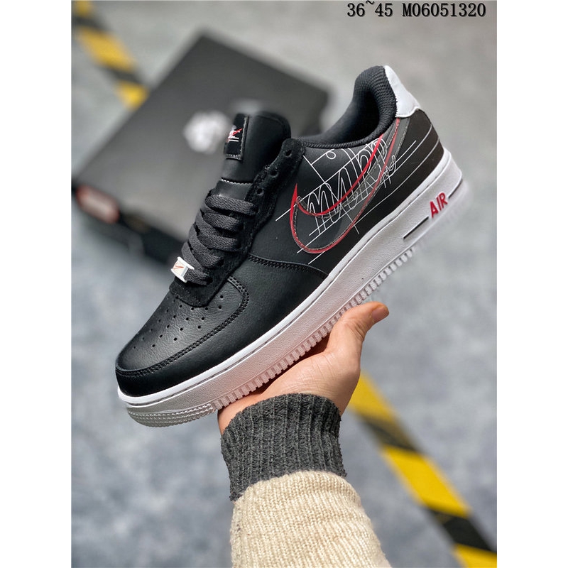 nike air force 1 black swoosh pack