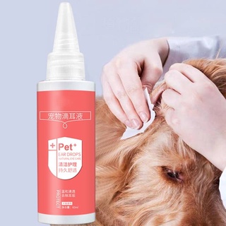 Hipidog 60ml Pet Ear Cleaner Cat Dog Mites Infection Treatment Grooming Kit Drops Care Cleaning Tools