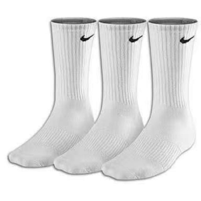 white nike tall socks