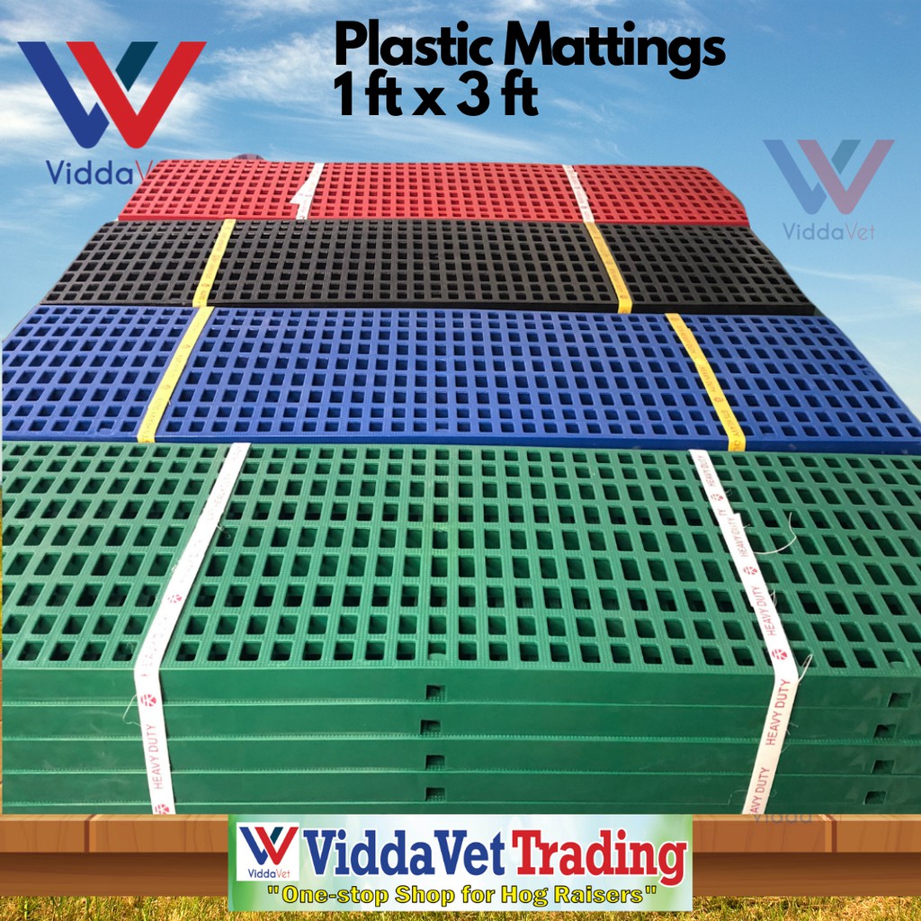 1ft x3 ft Plastic Matting Heavy Duty Interlocking Pig Flexible Thick