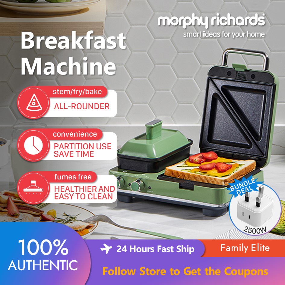 Morphy Richards 3IN1 Multifunctional Breakfast Machine Sandwiches