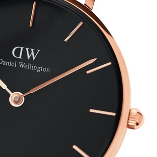（hot）Daniel Wellington Classic Petite Ashfield Black 28/32mm - Rose Gold #4