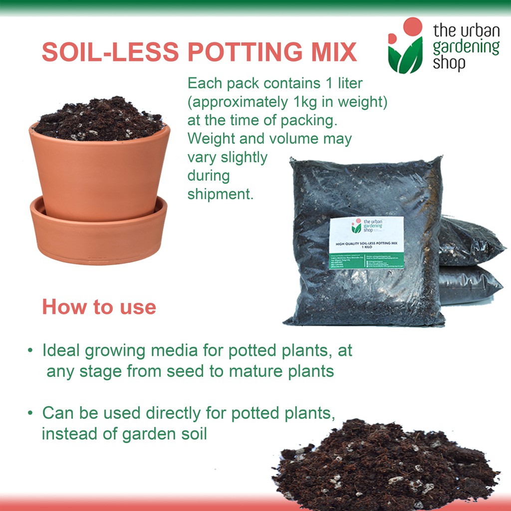 Soil Less Potting Mix Best Growing Media For Potted Plants By The Urban Gardening Shop Tugs Shopee Philippines