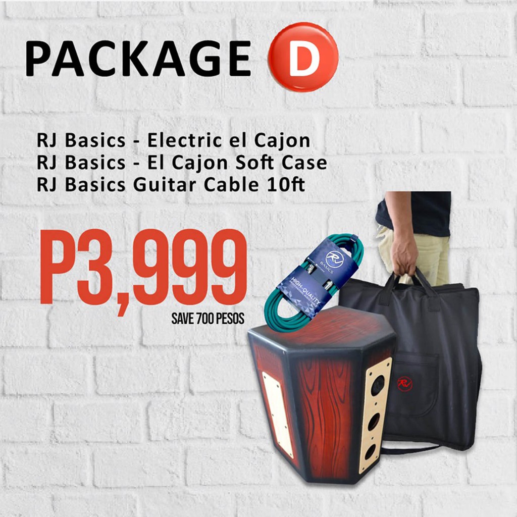 RJ Guitars RJ Electric Cajon Package (Package D) Shopee Philippines