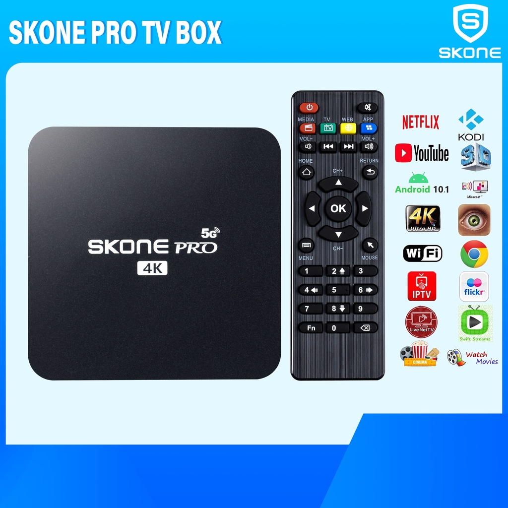 Skone Android TV Box 10.1 OS Latest KD S905W 4K 2.4GHz WIFI Quad Core Shopee Philippines