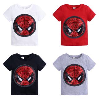 Spiderman Change Into Captain Short Sleeve Boys Girls T Shirts Kids Children Fashion Tops Shirts Marvel Designer #1