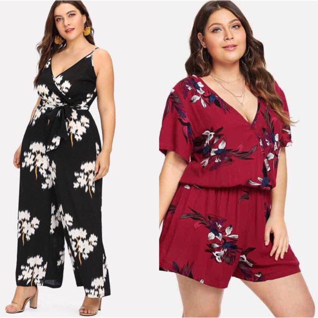 Plus size floral jumpsuit | Shopee Philippines