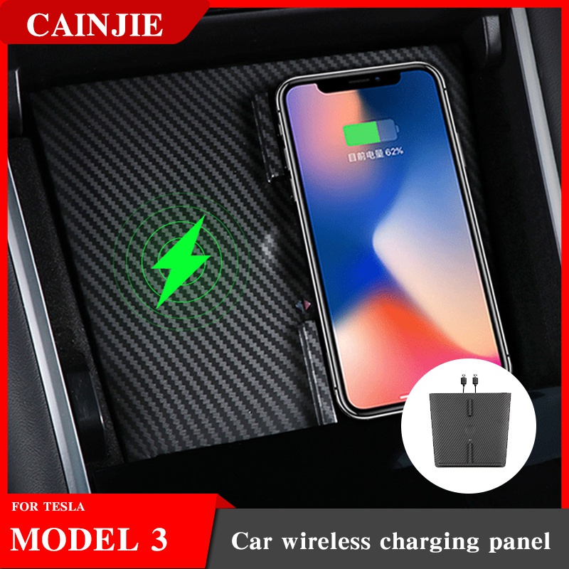 For Tesla Model 3 2022 Accessories Car Wireless Charger Model Y USB
