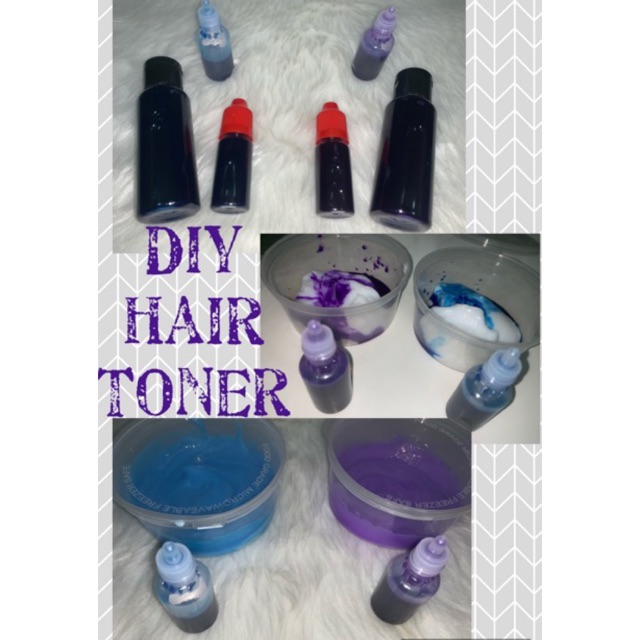 Diy Hair Toner Dye Blue Or Purple Makeurown Toner Shopee Philippines