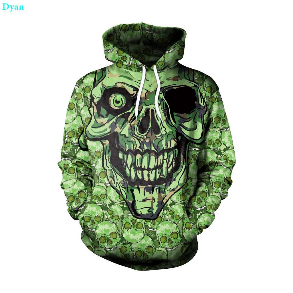 green skull hoodie