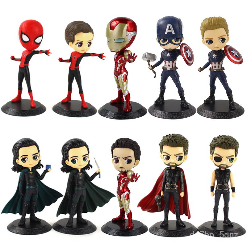 16cm Q Posket Marvel Avengers Spiderman Ironman Loki Thor Classic Movie PVC  Action Figure Mini Model | Shopee Philippines