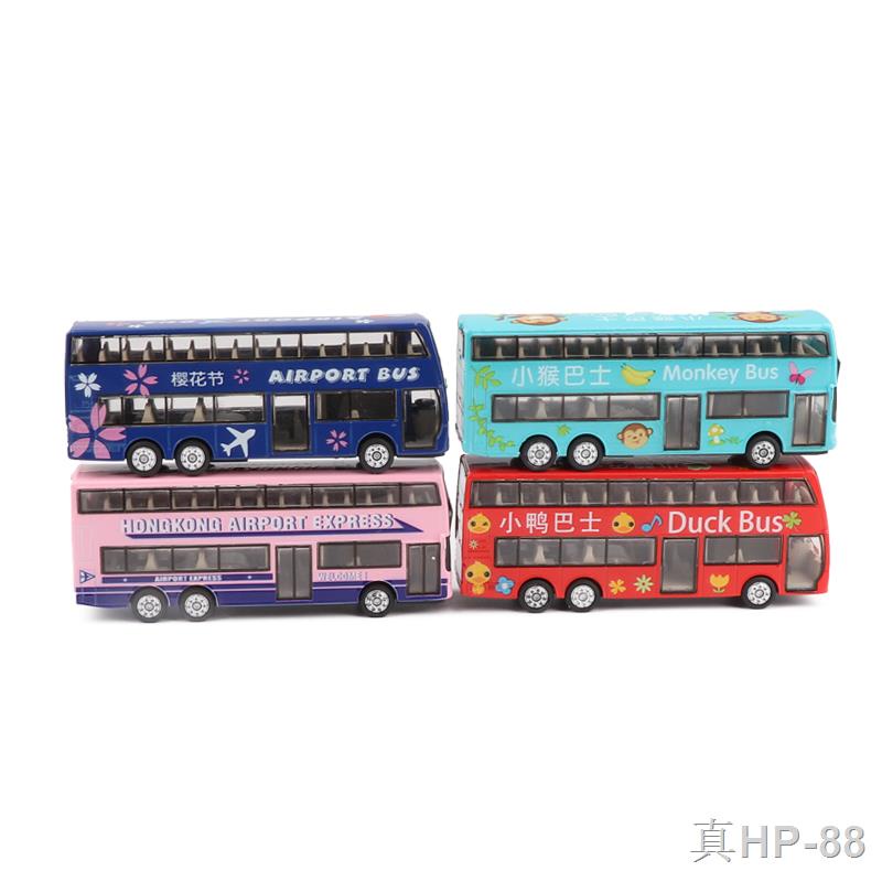 Modelo ng kotse 1:87 mini double decker bus sightseeing open top bus ...