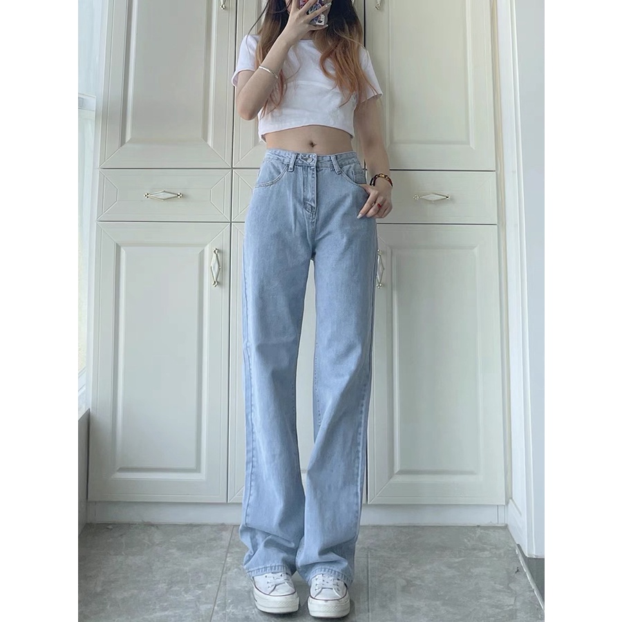 women clothsBoyFriend Jeans Lansite BlackPink Mom Jeans wide leg pants ...