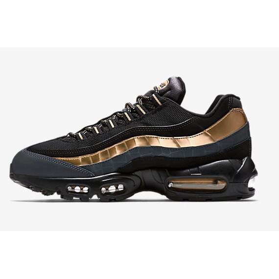 gold black air max 95