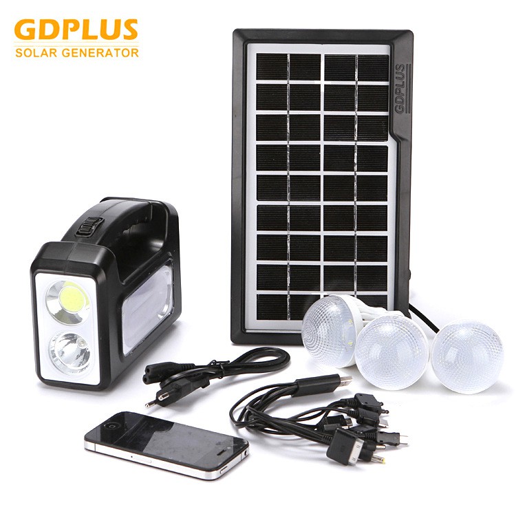 GD Solar Lights with 3 Hanging LED Bulbs, 3.5W Solar Panel, Charger