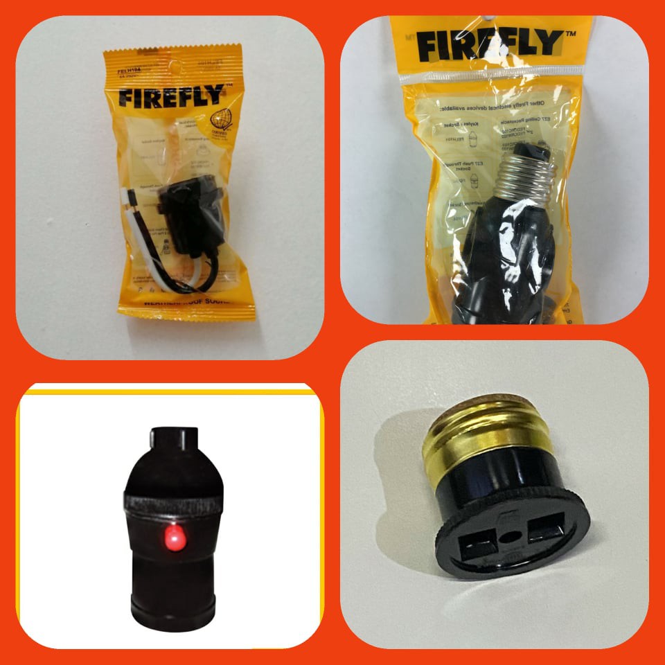 Firefly Sockets Push Through / Pull Chain with 2 Flat Pin