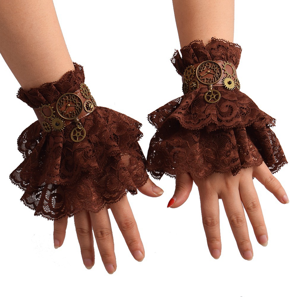 Accessories Gloves & Mittens Costume Gloves Lace Wristlets Filet Crochet Gloves, Purple Crochet Lace Wrist Cuffs Gothic Gloves Victorian Steampunk Wrist Cuffs Bridal Accessories 