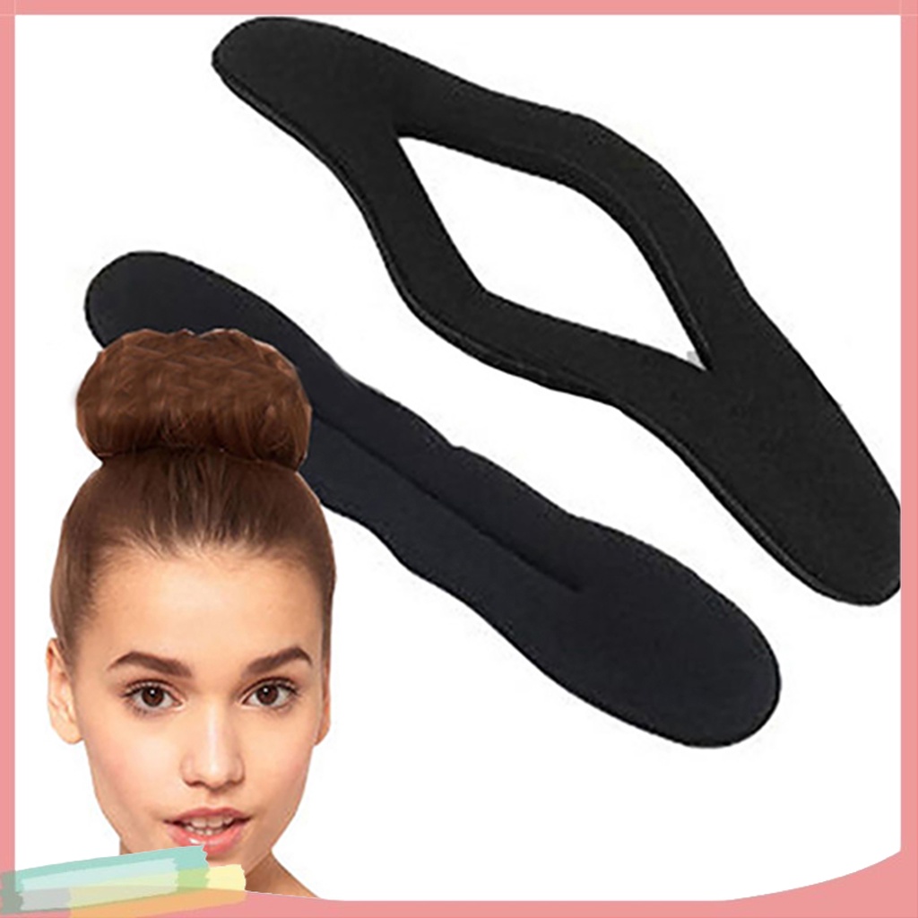 LK] 2Pcs Magic Sponge Clip Foam Donut Hair Styling Bun Curler Tool Maker  Ring Twist | Shopee Philippines