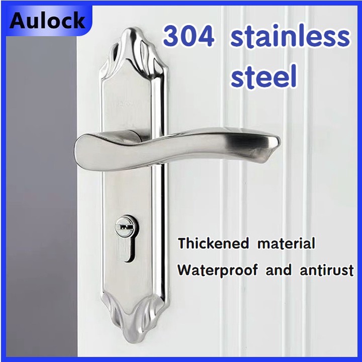 304 stainless steel Double lock Door Knob set AntiTheft Room door lock