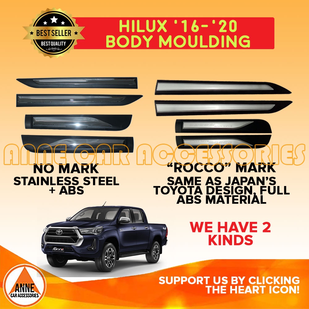 Body Moulding for Toyota Hilux Revo / Hilux Rocco 2016 2021 Body Side