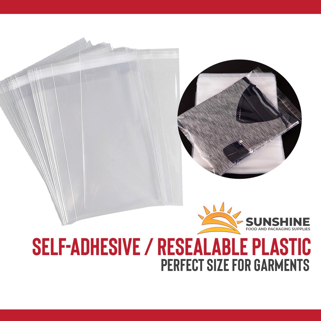 Very Big Adhesive Plastic Peel and Seal resealable plastic Shopee