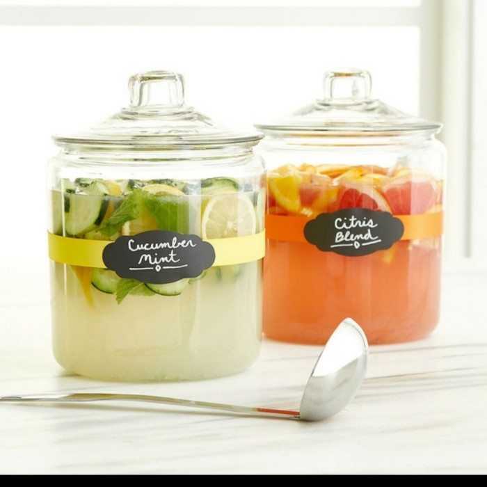 Ready! 6 Liter Large Glass Jar Canister Jumbo Canister Salted Canister ...