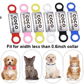 Pet ID Tags Stainless Steel Dog Tag Custom Engraved Cat Collar Name Tags