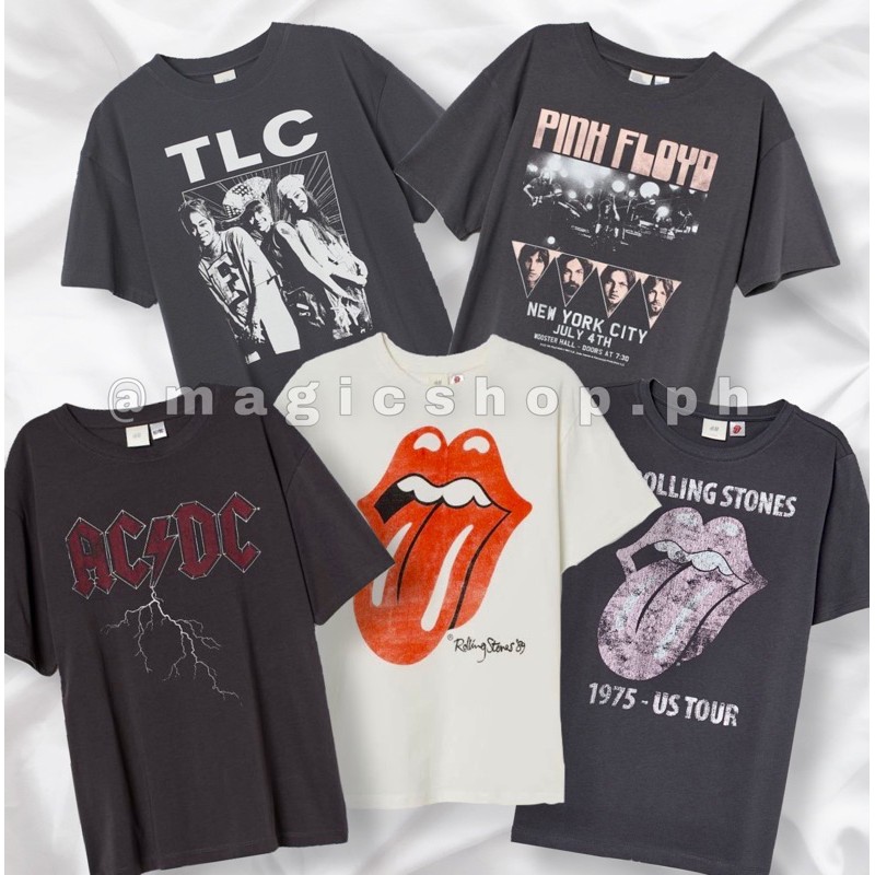 h und m bandshirts