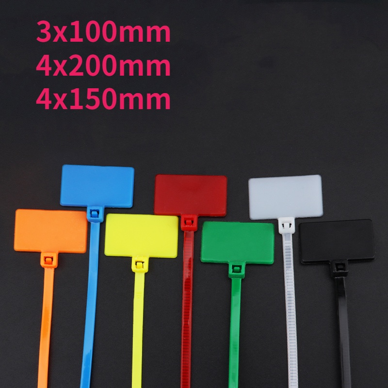 Easy Mark Nylon Cable Ties Tag Labels Plastic Loop Ties Markers Cable