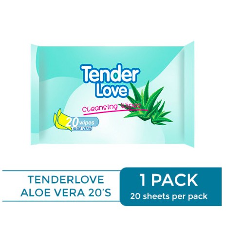 1 Pack Tender Love Aloe Vera Cleansing Baby Wipes 20 S Shopee