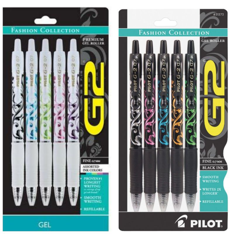 Pilot G2 Metallics Gel Ink Pens Fine Point 0.7 mm Assorted Barrel