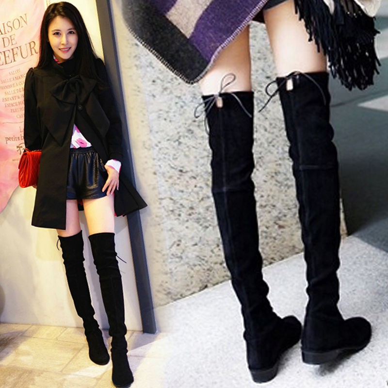 flat knee high boots for skinny legs