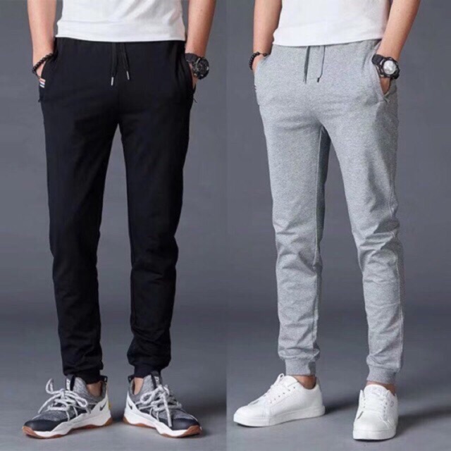 100%Cotton stretchable Jogger Pants plain unisex | Shopee Philippines