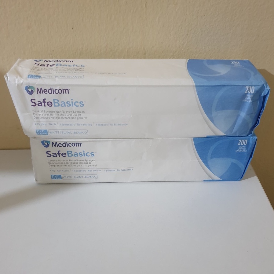 Gauze Safe Basic NonWoven Sponges 200units/pack Shopee