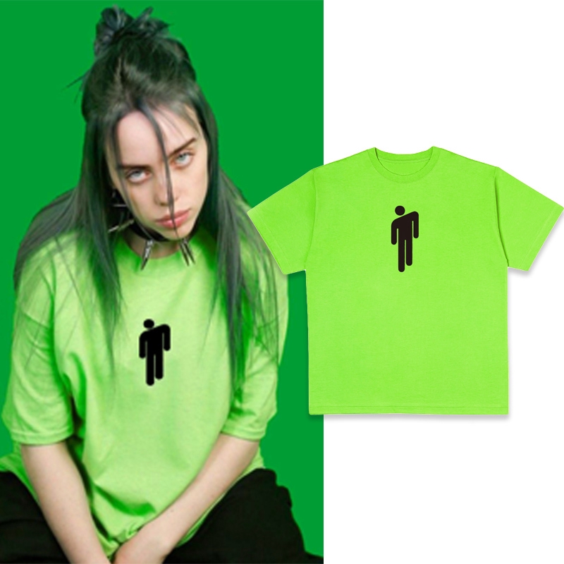 Billie Eilish Yellow Green Graphic T Shirt Streetwear Women Harajuku Gothic Tops Shopee