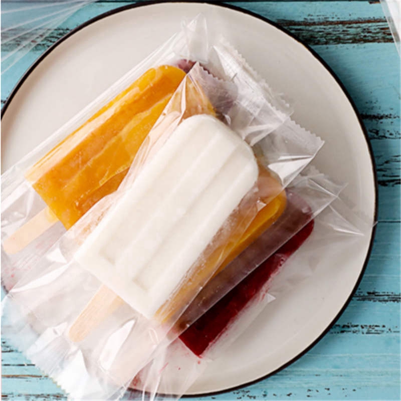 Creative 100Pcs Popsicle Transparent Plastic Packaging Bag Disposable