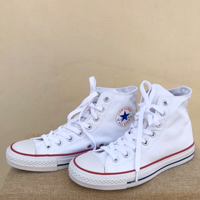 converse all white high cut