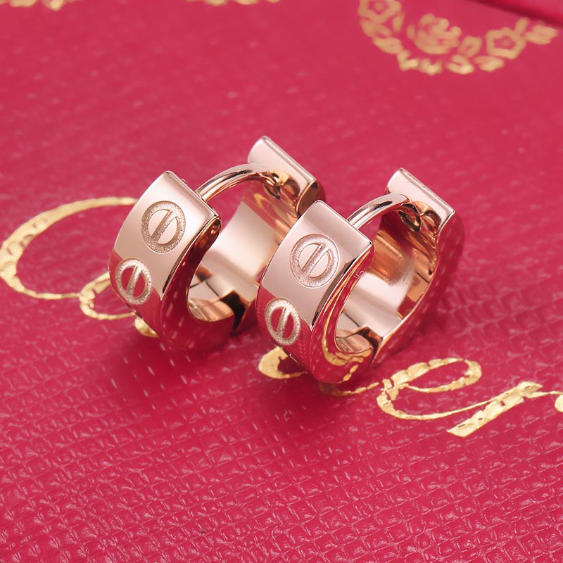 Ready Stock 1pair Cartier Earrings Ear Stud Love Earrings Rose Golden Silvery Golden Popular Women Shopee Philippines