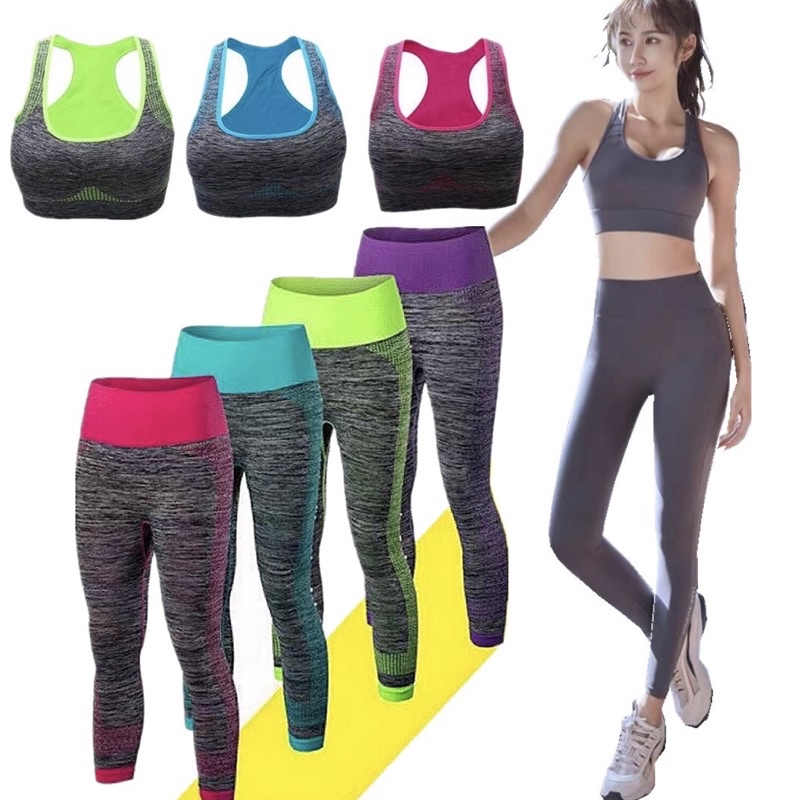 Fashion leggings Bra Sando zumba Long cotton Yoga | Shopee Philippines